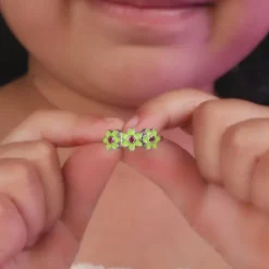 Silver Triple Bloom Kids Ring