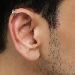 Silver Triple Clip On Hoop Earrings