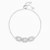 Silver Triple Zircon Bracelet