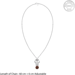 Silver Trishul Rudraksha Pendant With Box Chain For Him
