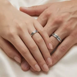 Silver True Love Couple Rings
