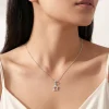 Silver Twinkle Star Pendant with Link Chain