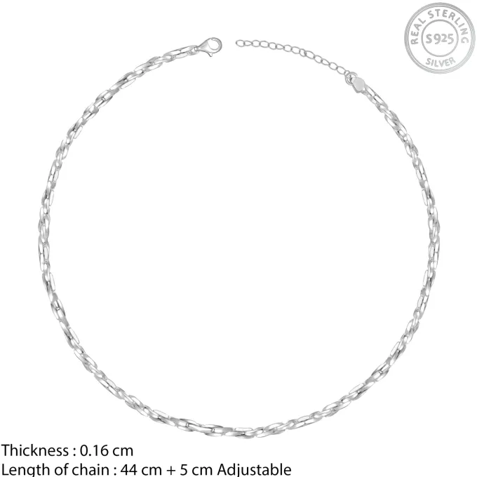 Silver Twisted Treasure Chain for Her