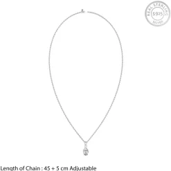 Silver Unique Infinity Pendant With Link Chain