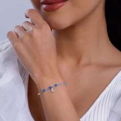 Silver Universe in Her Bracelet