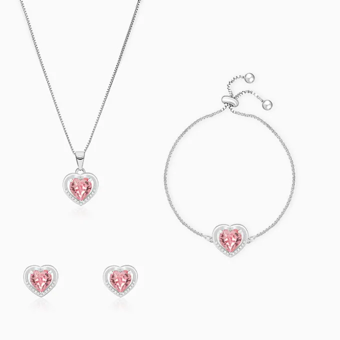 Silver Valentine Set of Three