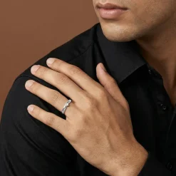Silver Vanguard Ring For Him (Size 12)