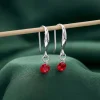 Silver Velvet Rouge Earrings