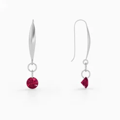 Silver Velvet Rouge Earrings