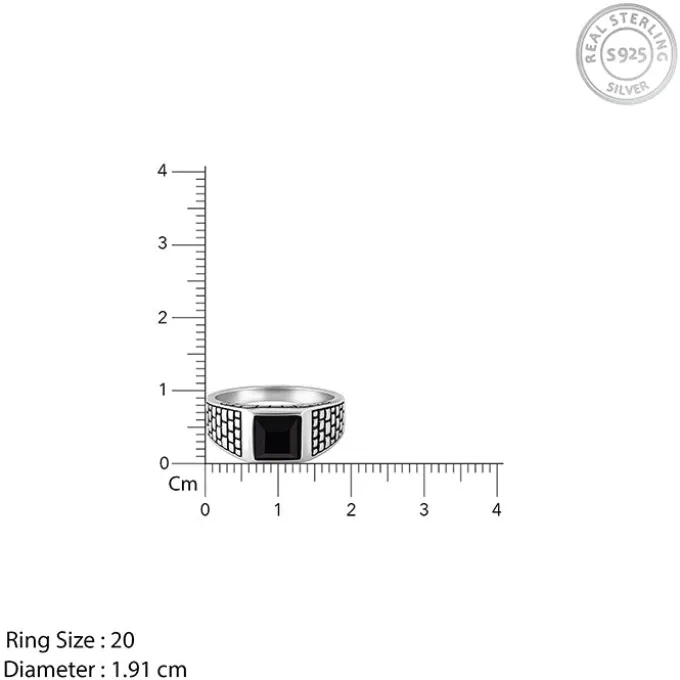 Silver Versatile Square Ring For Him