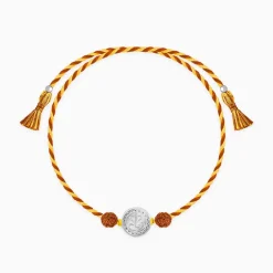 Silver Vignesha Rudraksha Rakhi