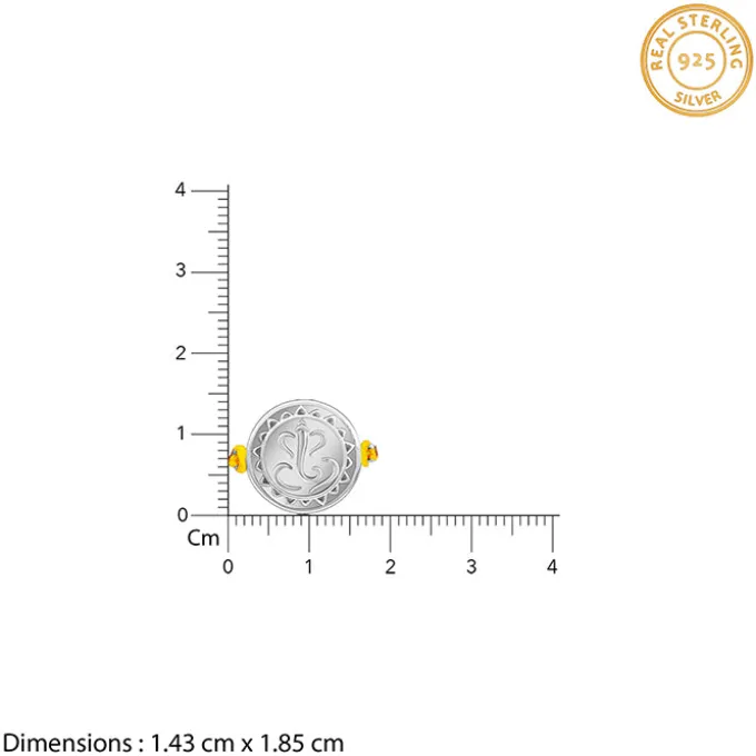 Silver Vignesha Rudraksha Rakhi