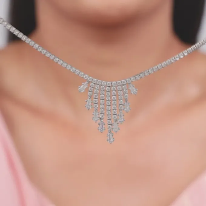 Silver Vintage Lariat Necklace
