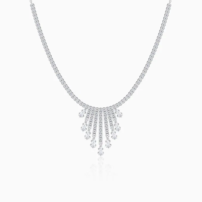 Silver Vintage Lariat Necklace