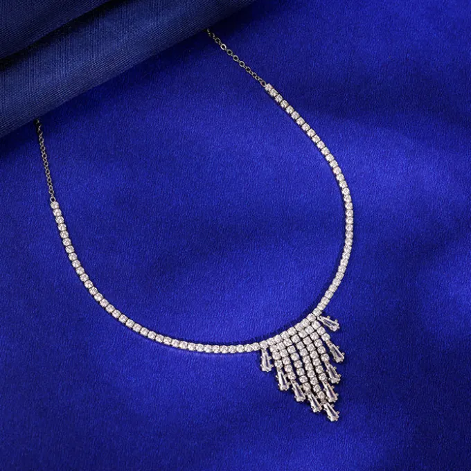 Silver Vintage Lariat Necklace