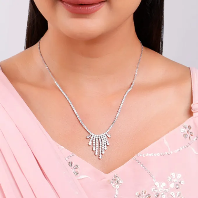 Silver Vintage Lariat Necklace