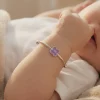 Silver Violet Wink Kids Bangle Bracelet