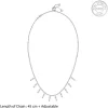 Silver Vira Glass Stone Choker Necklace