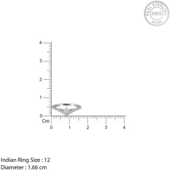 Silver Viva V Ring