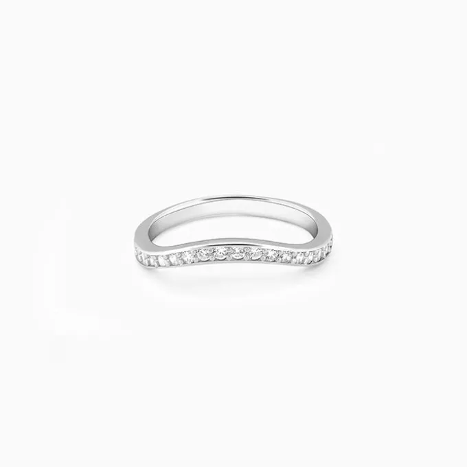Silver Wave Curve Ring