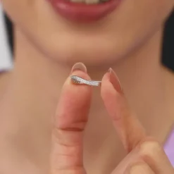Silver Wave Curve Ring