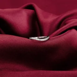 Silver Wave Curve Ring
