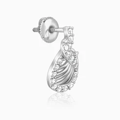 Silver Wave Knot Earrings