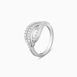 Silver Wave Swell Ring