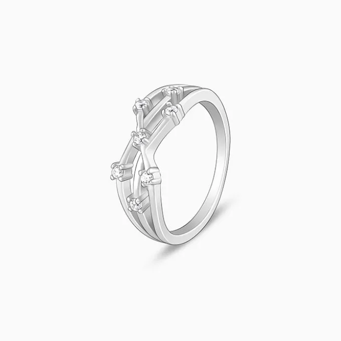 Silver Waved Ring