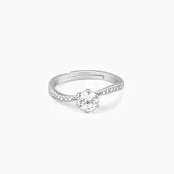 Silver Waver Glam Ring
