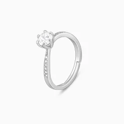Silver Waver Glam Ring