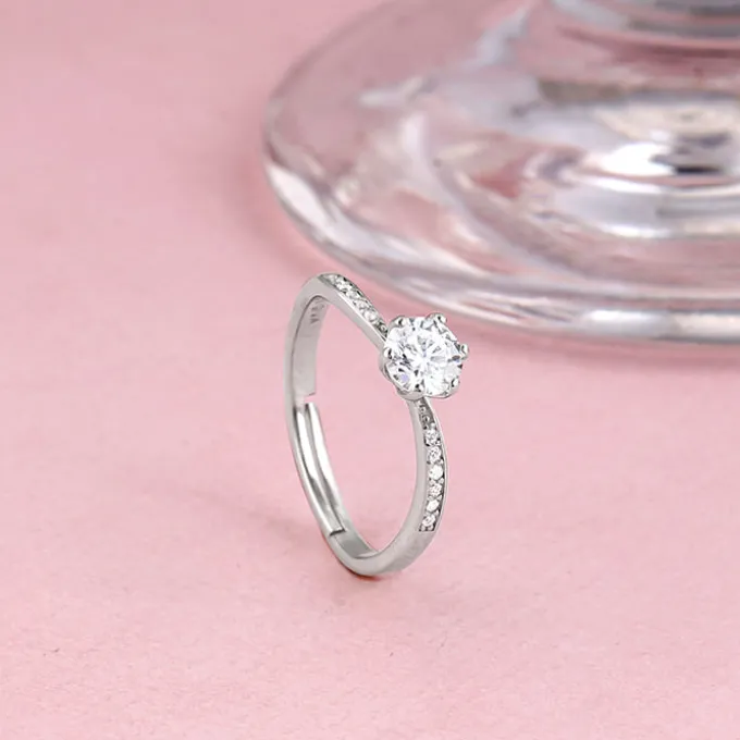 Silver Waver Glam Ring