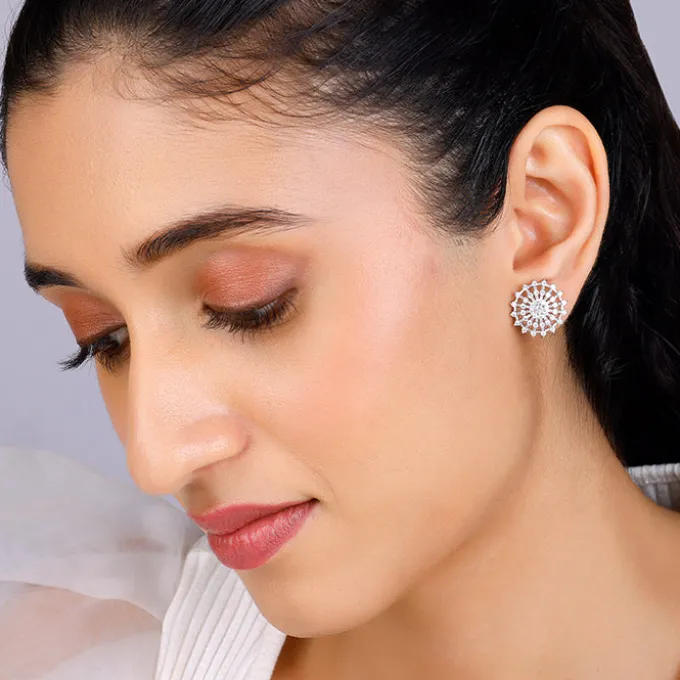 Silver Wheel of Life Earrings
