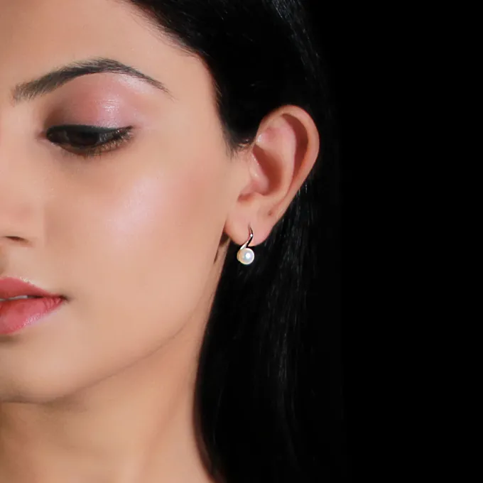Silver White Pearl Moon Set