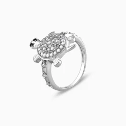Silver Wise Tortoise Ring For Him