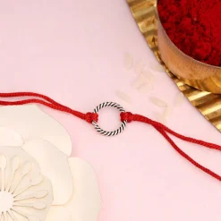 Silver Woven Feelings Rakhi
