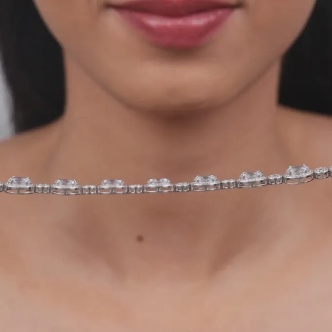 Silver Young Royals Zircon Bracelet