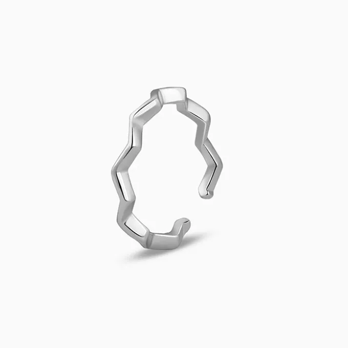Silver Zigzag Toe Rings