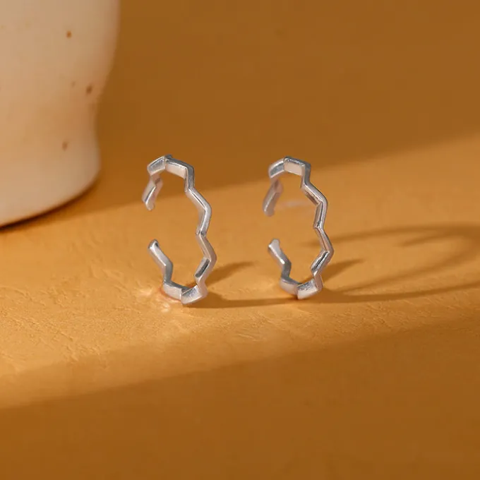 Silver Zigzag Toe Rings