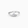 Silver Zircon Embrace Ring