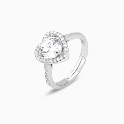 Silver Zircon Heart's Desire Ring