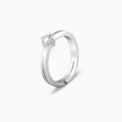Silver Zircon Love Island Ring