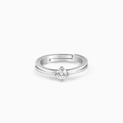 Silver Zircon Love Island Ring