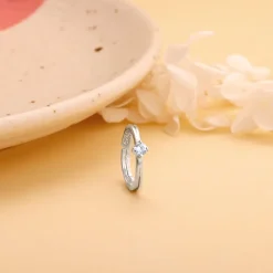 Silver Zircon Love Island Ring