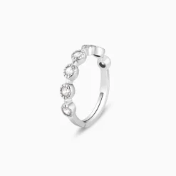 Silver Zircon Melange Ring
