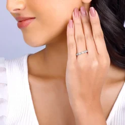 Silver Zircon Melange Ring