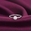 Silver Zircon Nebula Ring
