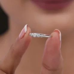 Silver Zircon Penta Glow Ring
