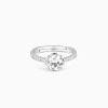 Silver Zircon Shimmer Flower Ring