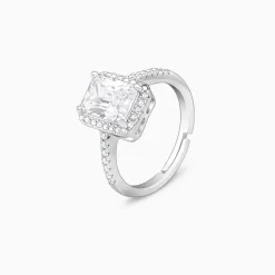 Silver Zircon Soul of Love Ring